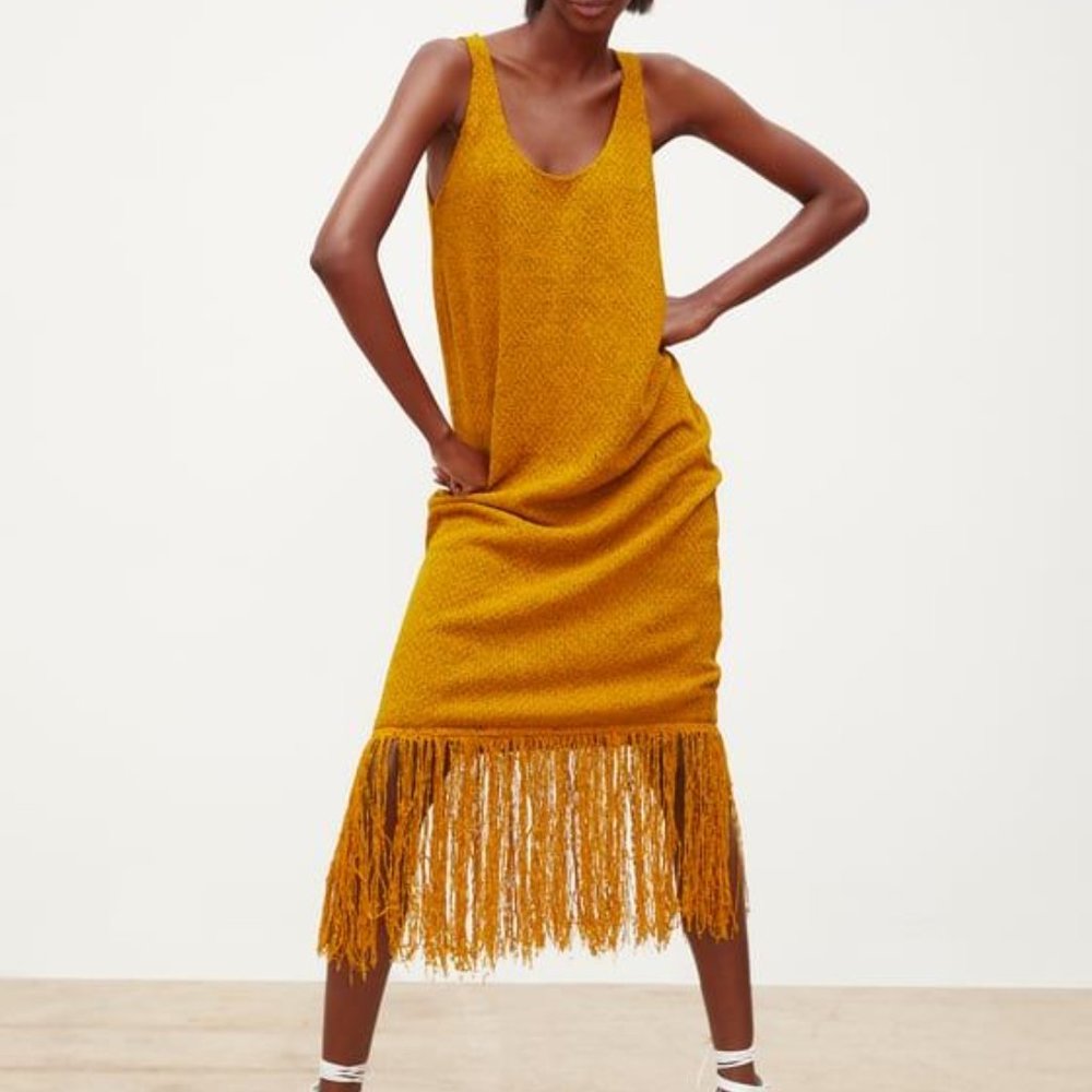 Zara Rustic Fringed dress